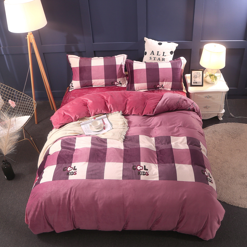 水晶絨四件套愛(ài)美之心